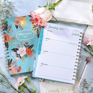2021 hardcover planner monthly weekly planner tabs